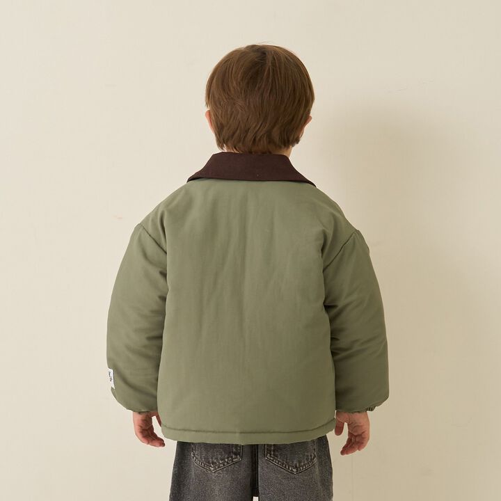 Free Combination Series Corduroy Collar Puff Jacket,Khaki, medium image number 23
