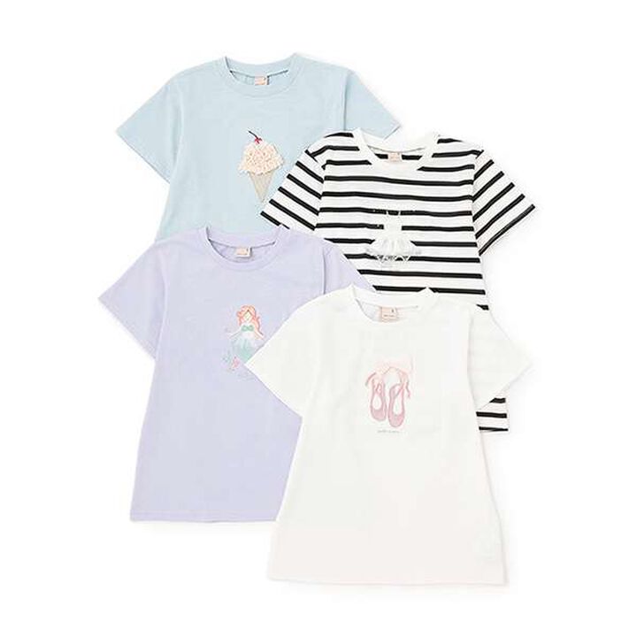 [Anti-stain/Link] Sparkling Motif T-Shirt,Off white, medium image number 11