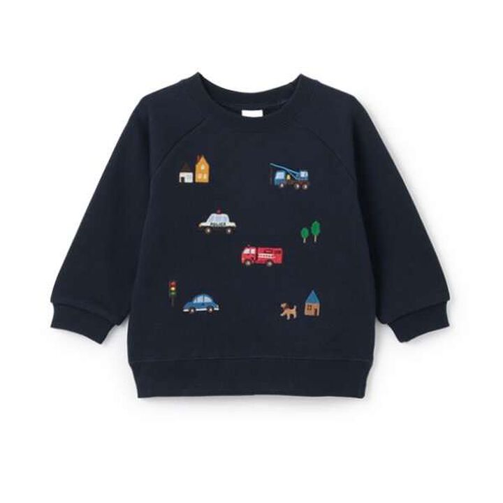 Vehicle Embroidered Sweatshirt,Top gray, medium image number 5