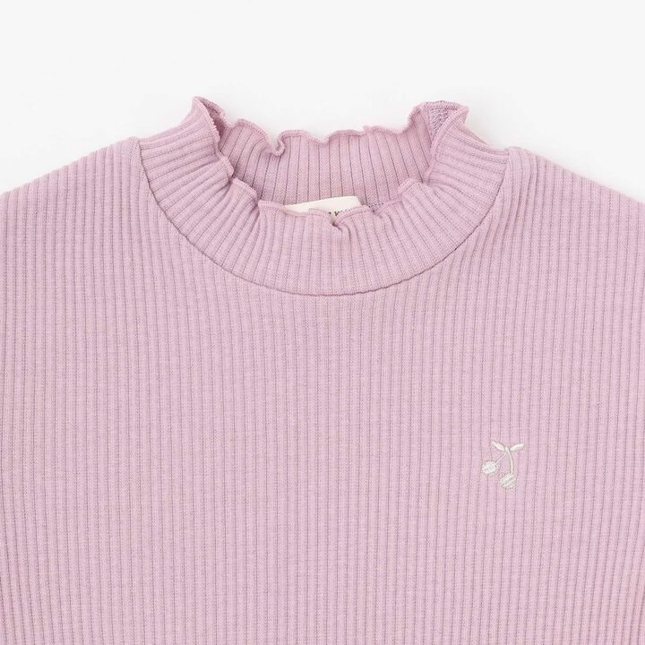 Mellow Frill Long-Sleeve T-Shirt,Pearl white, medium image number 2