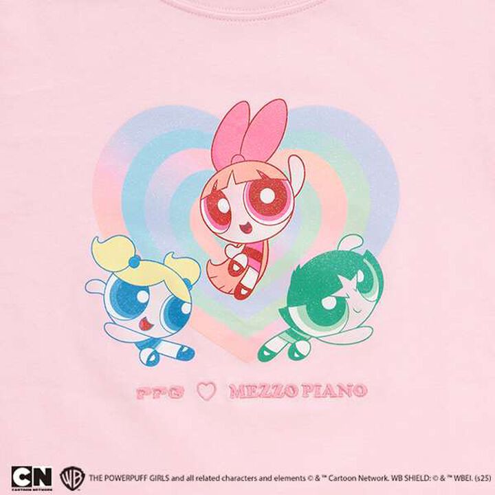 The Powerpuff Girls Sleeve Ribbon T-Shirt,Pink, medium image number 3