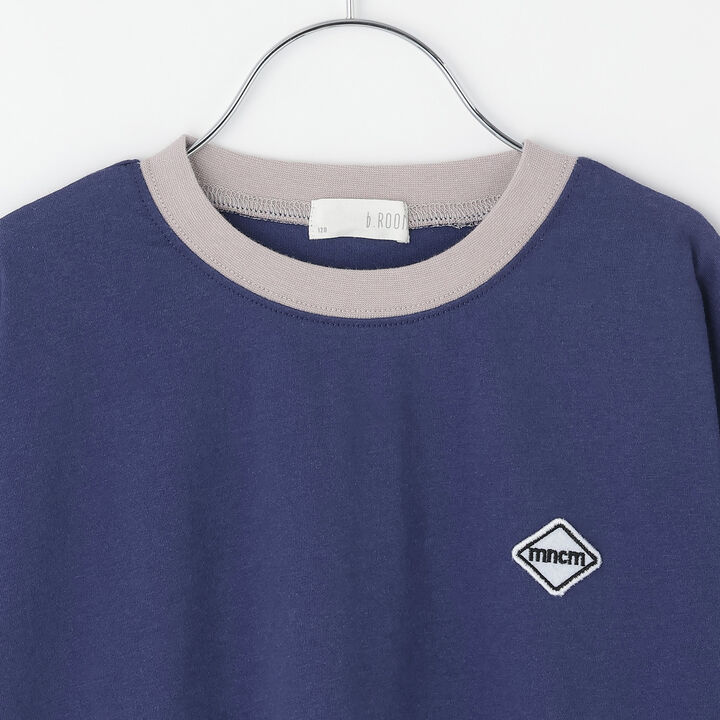 [MNCM] Patch Design Long-Sleeve T-Shirt [Stain Resistant/Quick-Dry/UV] for Boys Kids,Ivory, medium image number 2