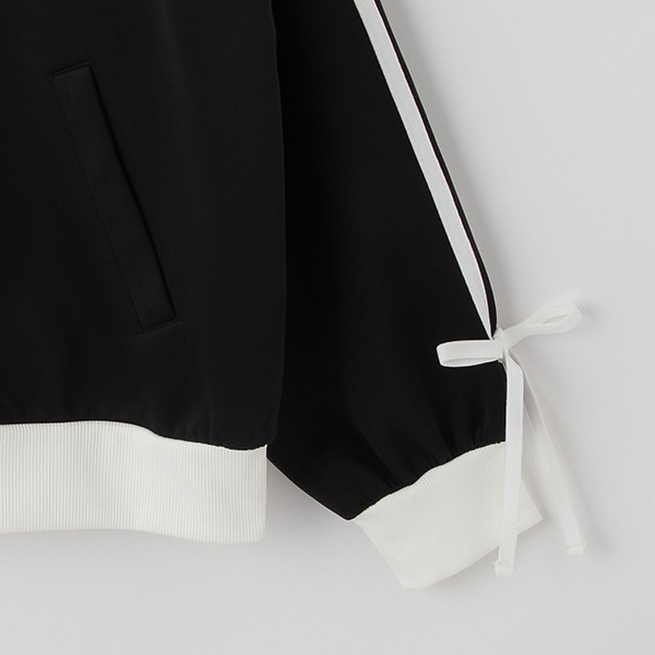 [Lovetoxic &times; PINK-latte Collaboration] Line Ribbon Track Jacket,Off white, large image number 7