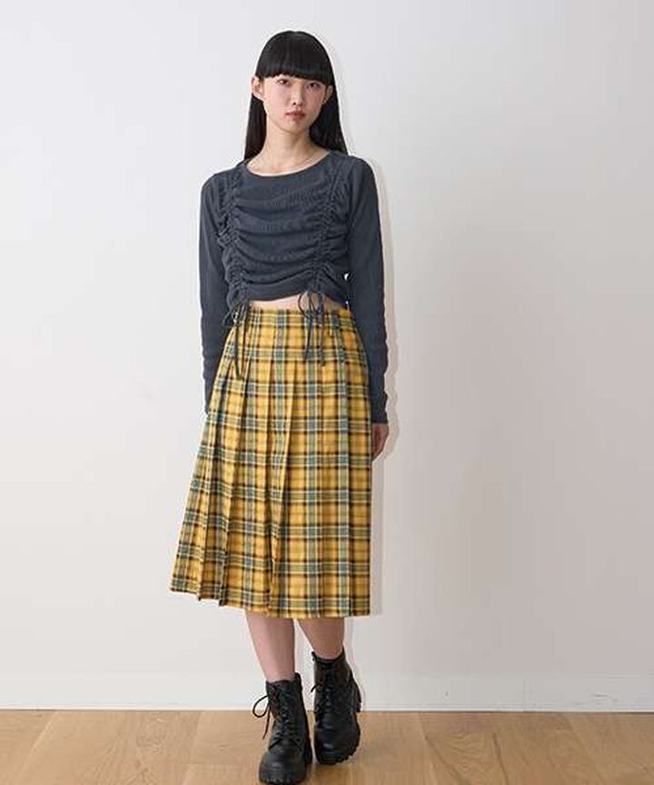 Pleated Midi Skirt,Mocha tea, medium image number 9