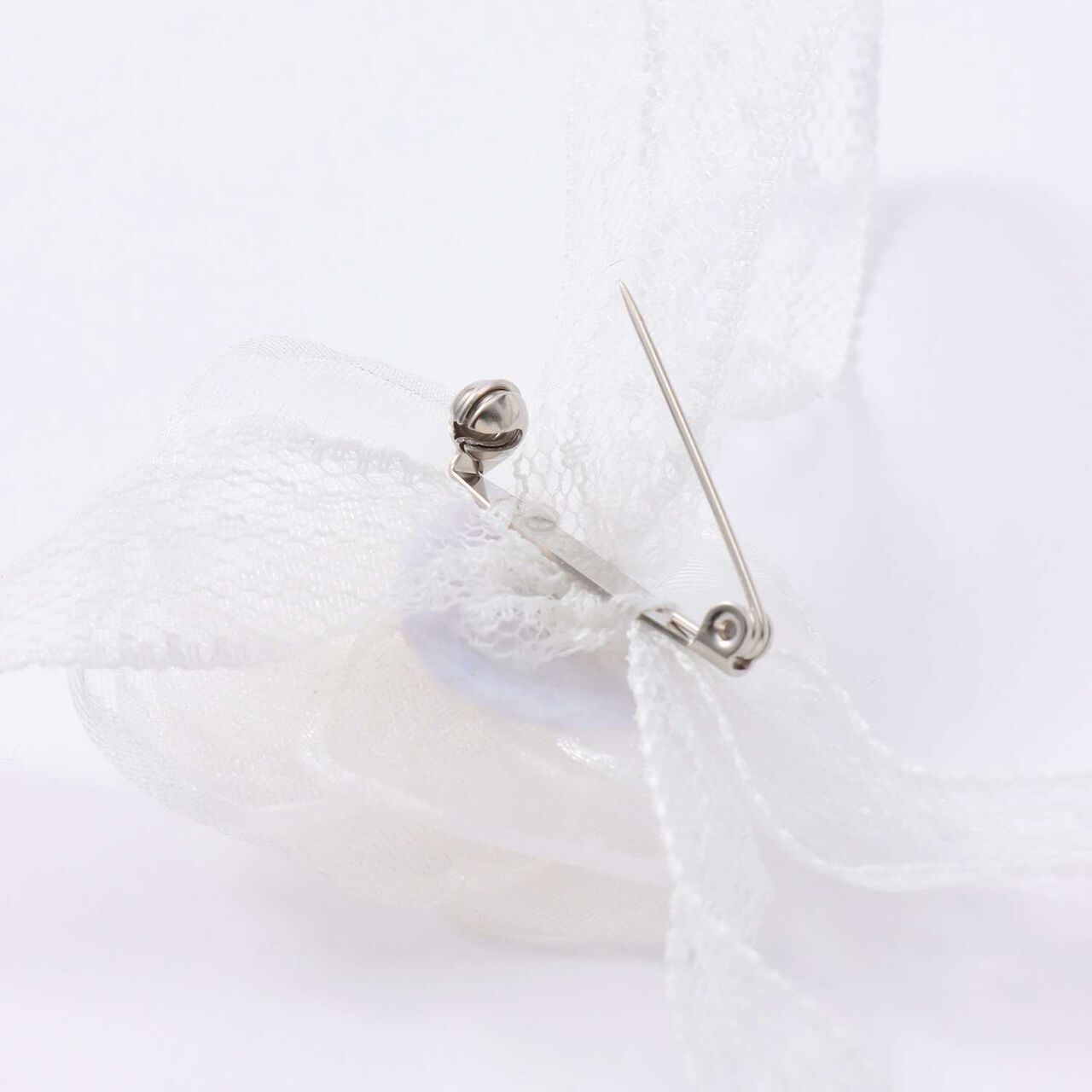[Graduation Attire] Lace Ribbon Corsage,Off white, large image number 5
