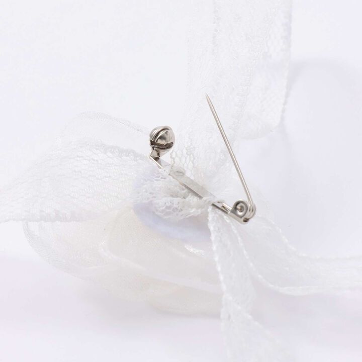 [Graduation Attire] Lace Ribbon Corsage,Off white, medium image number 5