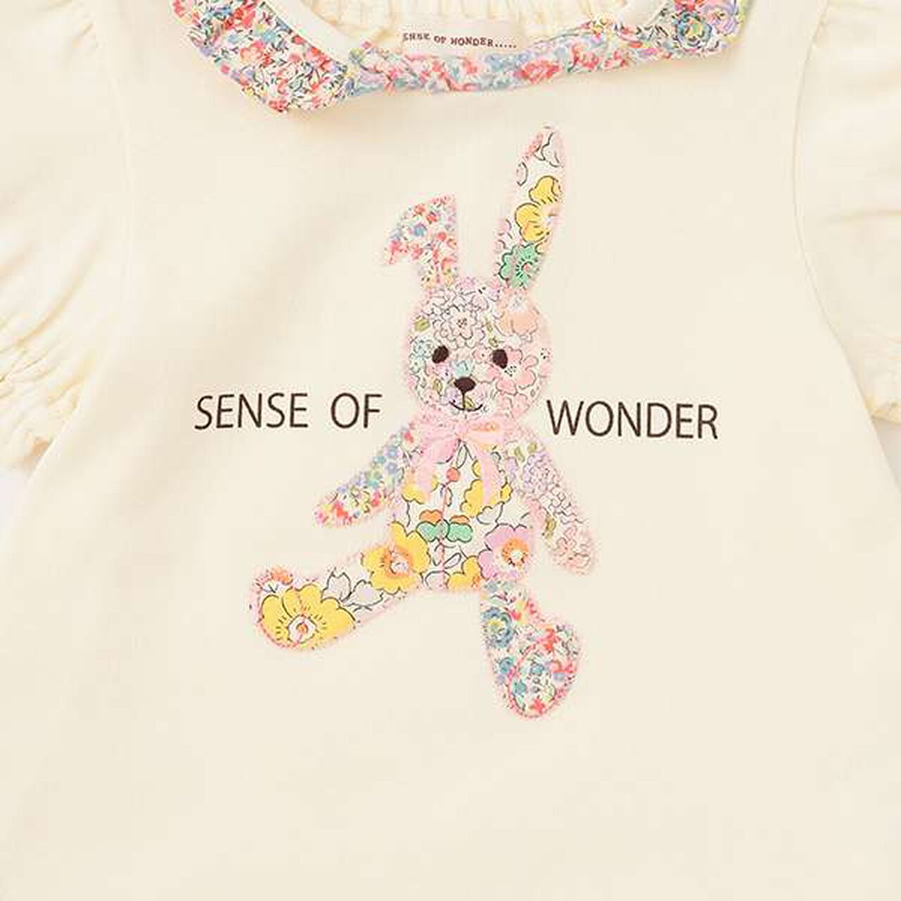 Liberty Appliqué Bunny Baby Suit,Pink, large image number 9