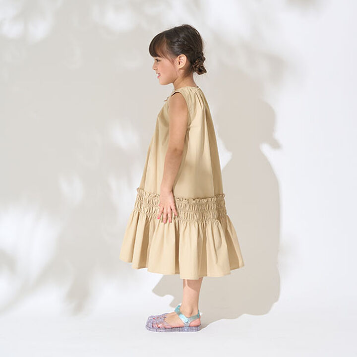 Shirred Tiered One-Piece Dress,Off white, medium image number 5