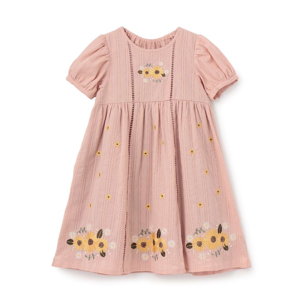 Sunflower Embroidered One-Piece Dress,Off white, large image number 8