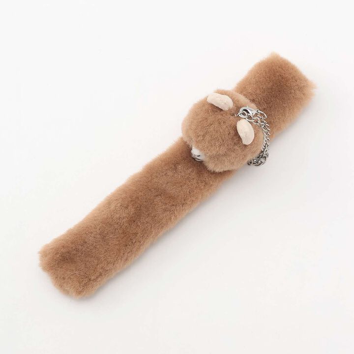 Animal Faux Fur Kururu Bag Charm,Gray, medium image number 4