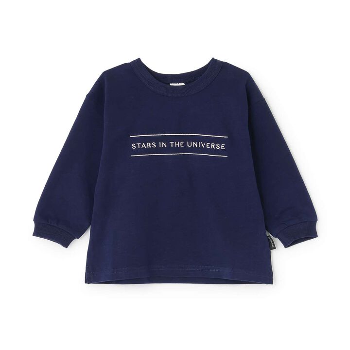 Logo Embroidered Long-Sleeve T-Shirt,Navy, medium image number 0