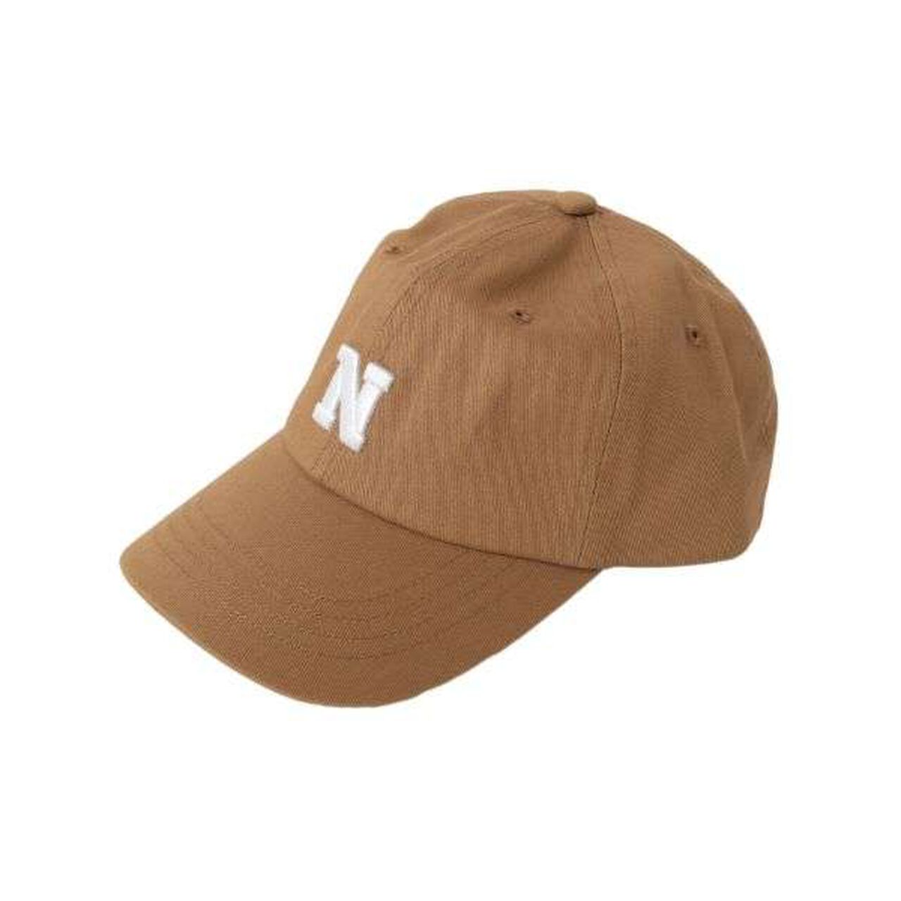 Twill Embroidered Curved Visor Cap,Beige, large image number 12