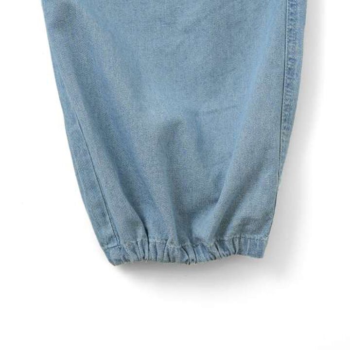 Light Denim Wide Cargo Pants,Deep blue, medium image number 5