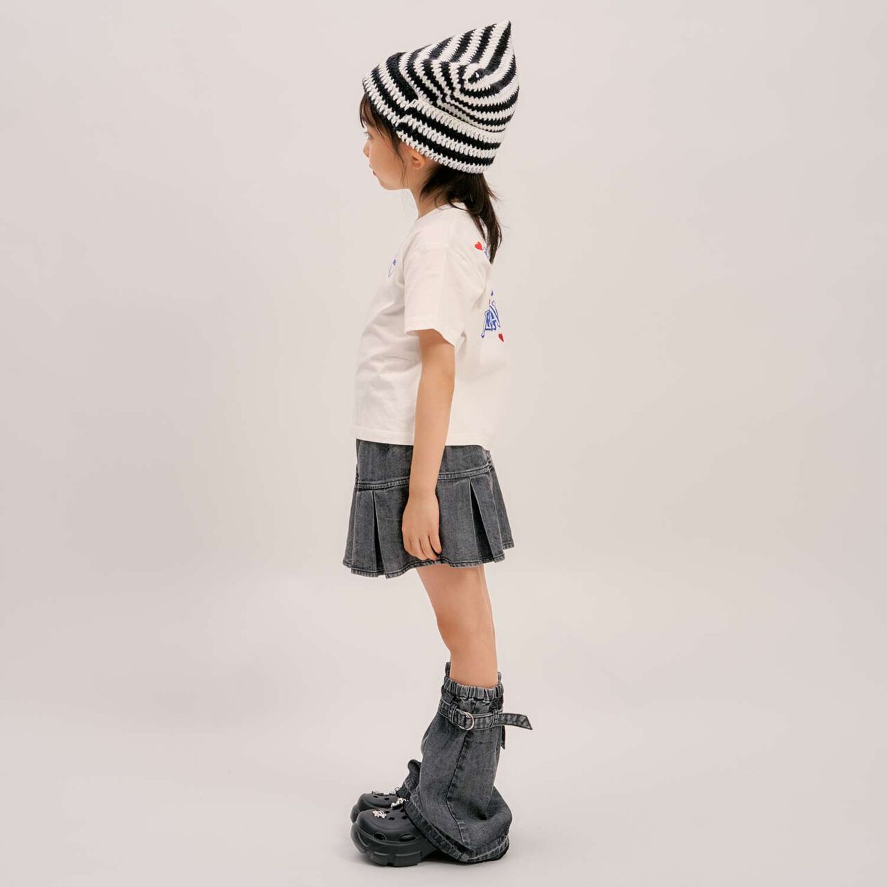 [Cool Touch] Box Pleat Hem Skirt,Blue, large image number 11