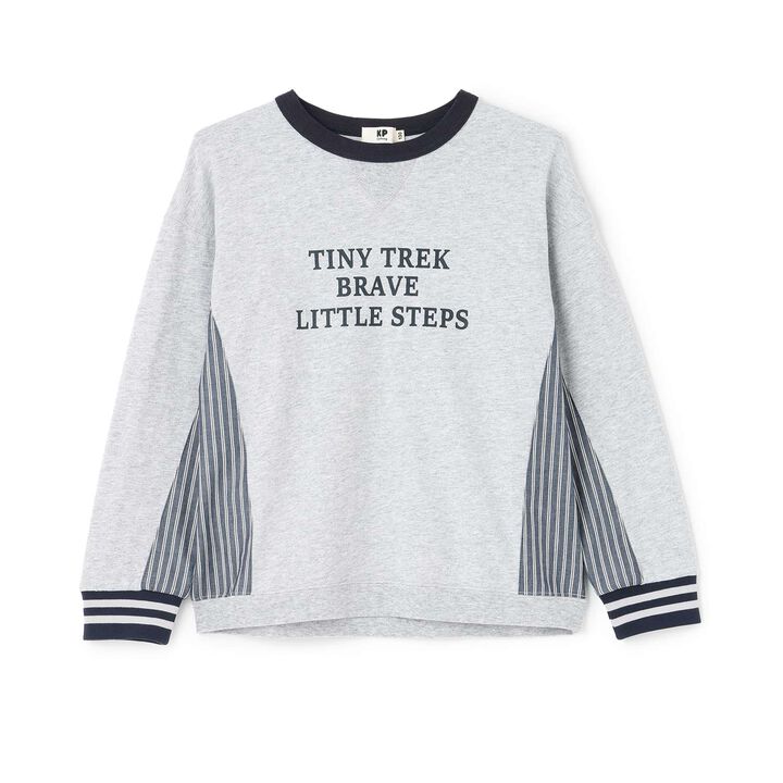 Stripe-Pattern Long-Sleeve T-Shirt,, medium
