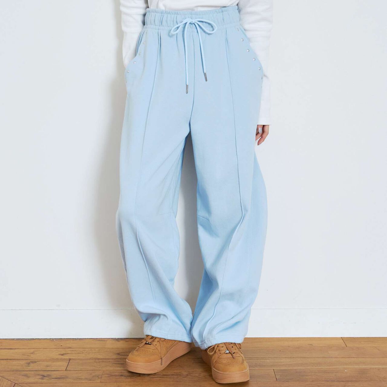 [LTXC/C100%/Set Available] Sweatpants,Sax blue, large image number 1