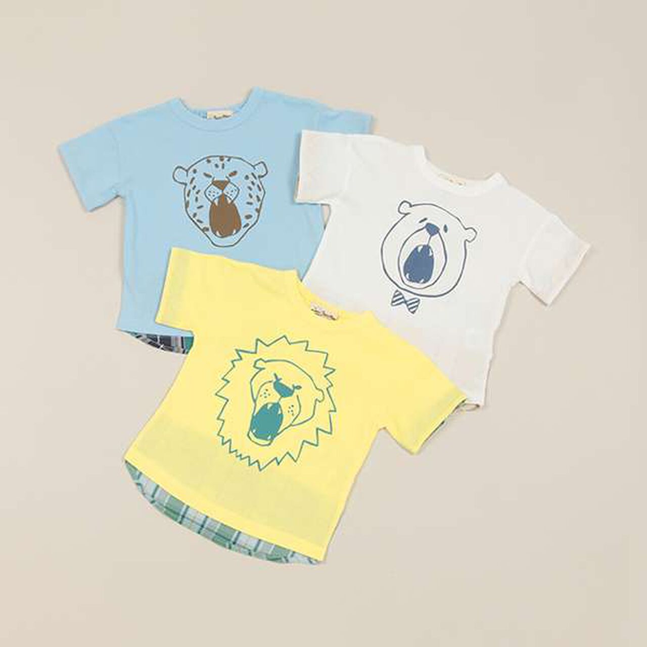 Animal Face Printed T-Shirt,Off white, large image number 4