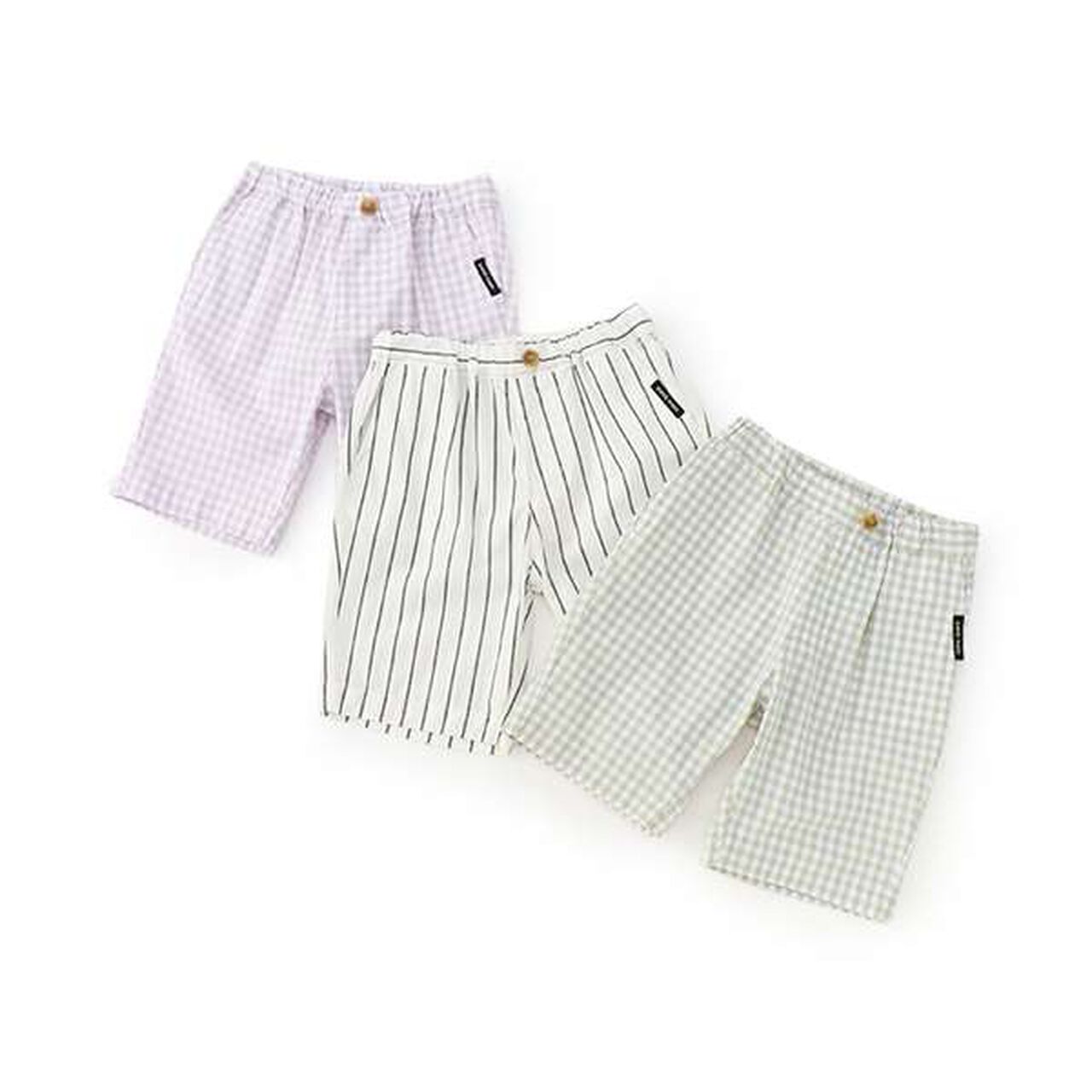 [Link] Check Half Pants,Ivory, large image number 9