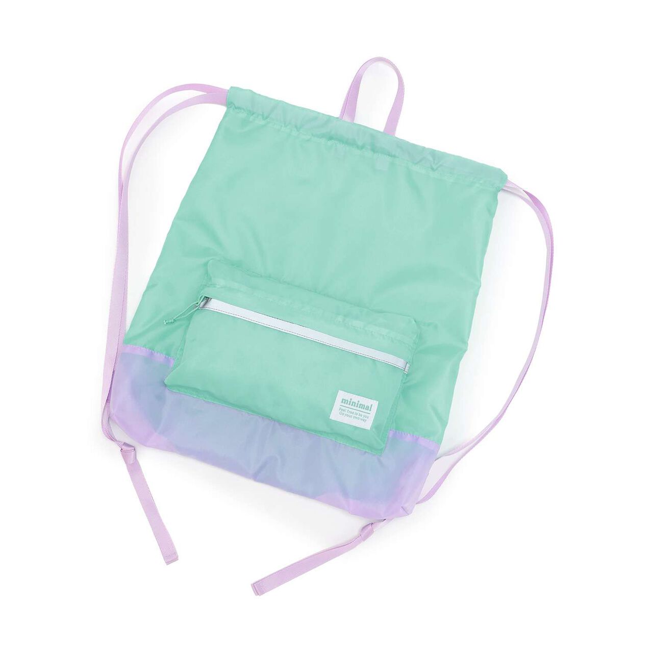 [DailyME/Water-Repellent] Knapsack for Gym Clothes, Fits Over School Bag,Pink, large image number 4