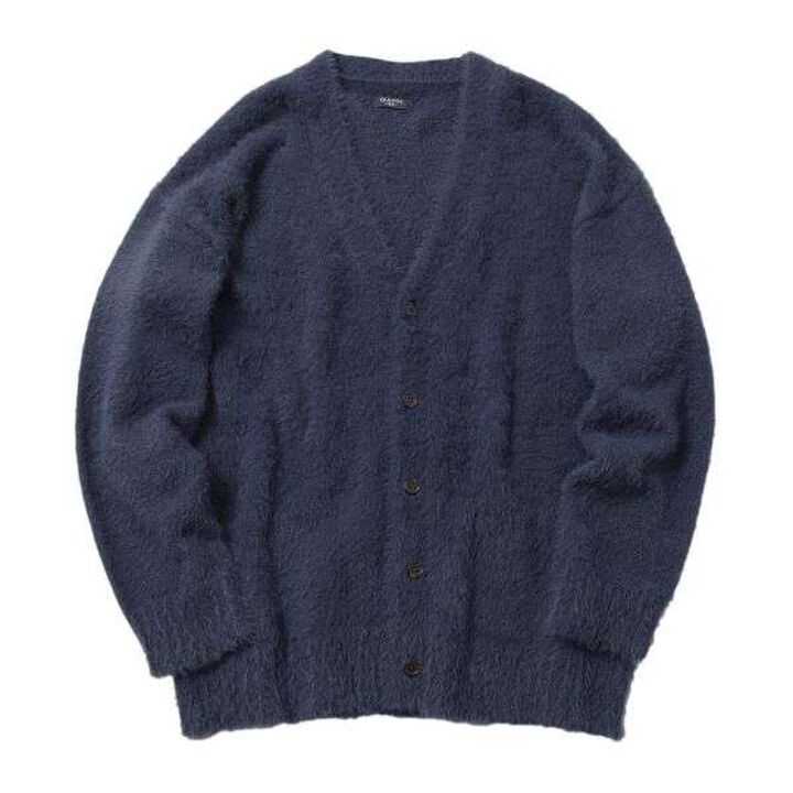 Shaggy Cardigan,Navy, medium image number 5