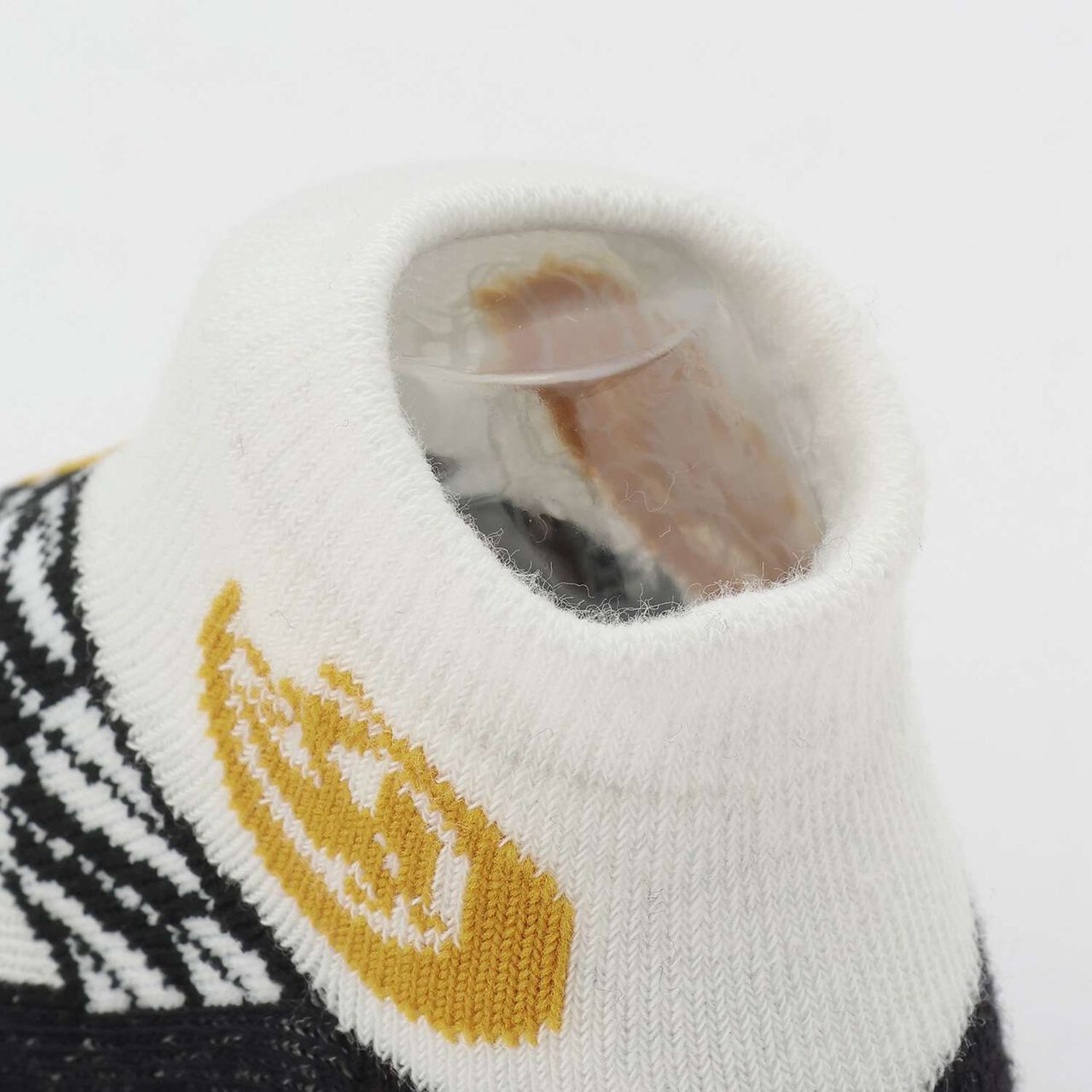 Crest Pattern Cup Socks,White, large image number 4