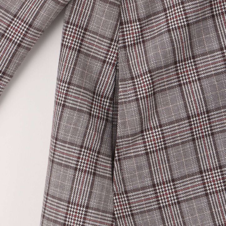 Semi-Formal Collared Long-Sleeve One-Piece Dress,Beige, medium image number 8