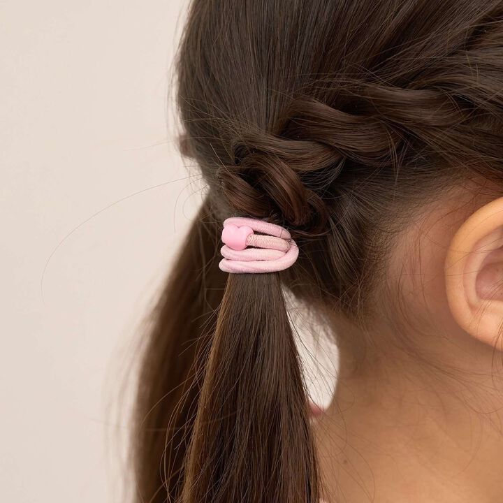 Mini Mini Heart Hair Ties (Set of 6),Multi color, medium image number 3