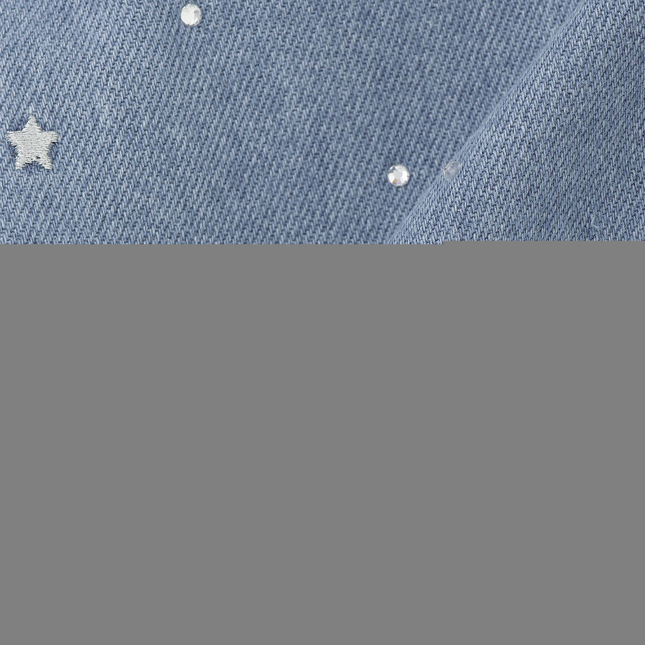 Sparkling Denim Wide Pants with Glow-in-the-Dark Charm [Cool Touch],Sax blue, large image number 17