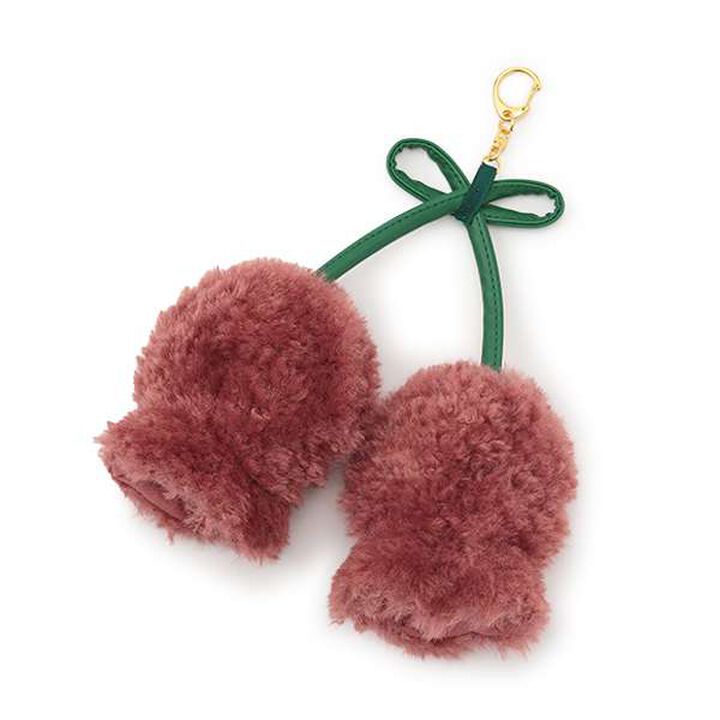 Cherry Blossom Plush Poncho,Red, medium image number 1