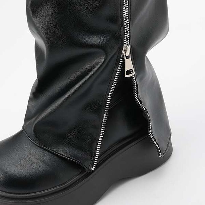 Platform Cover Boots,Black, medium image number 4