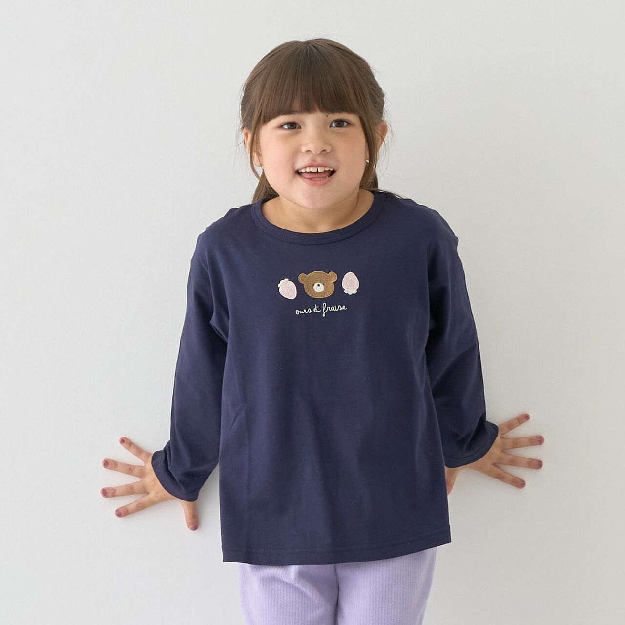 [100% Cotton] Muteki T. [Stain Resistant/Quick-Dry/UV] 8-Pattern A-Line T-Shirt,Navy, large image number 0