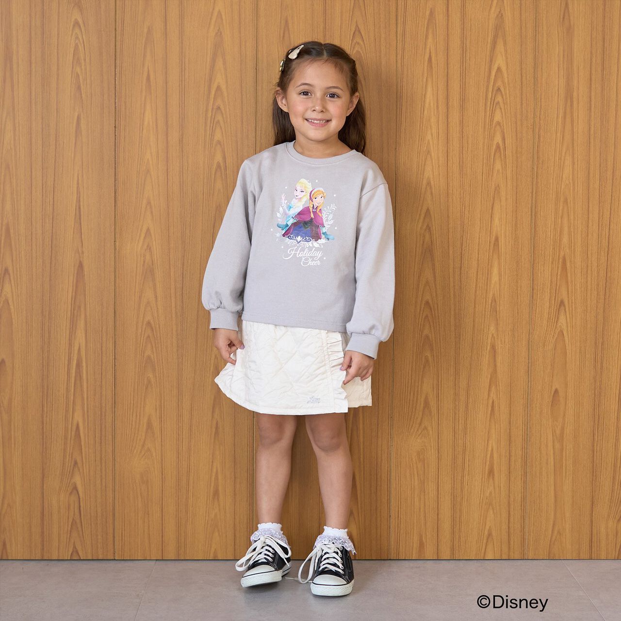 [Frozen] [Goodbye Pills Brushed Fleece] Sparkling Lame & Transfer Assortment Print Sweatshirt,Gray, large image number 17