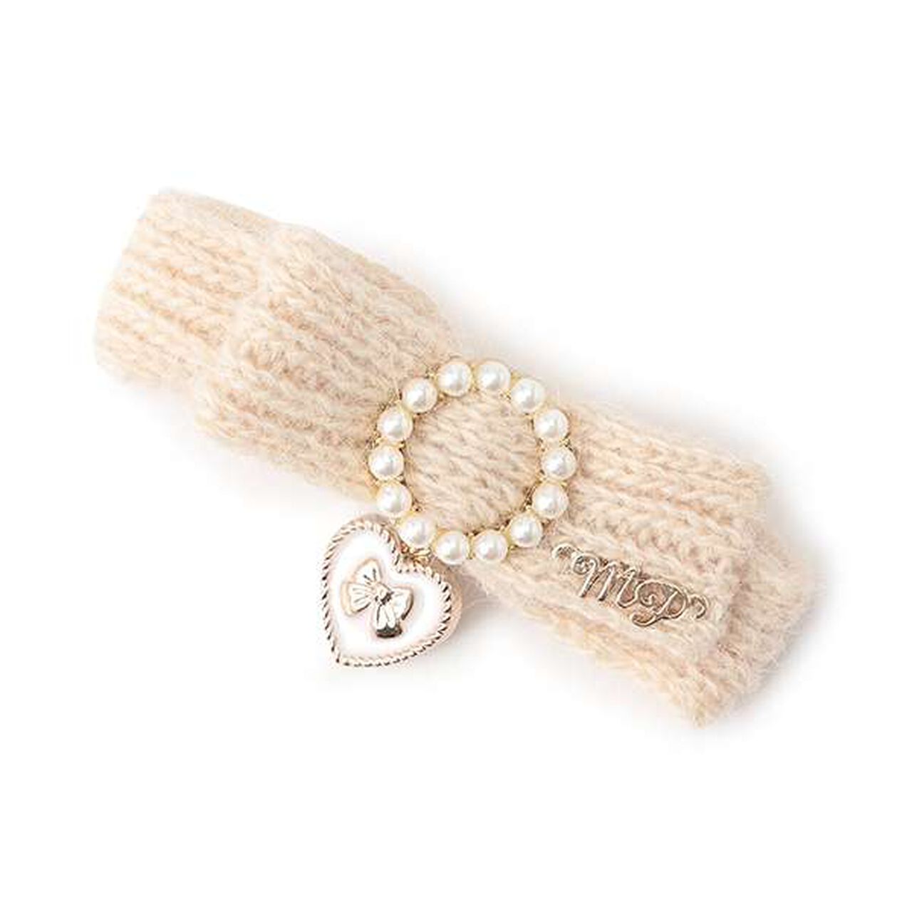 Ribbon Heart Hair Clip,Light pink, large image number 5