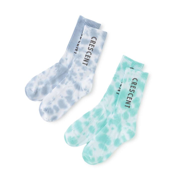[LTXC] Tie-Dye Mid-Length Socks,Turquoise, medium image number 3