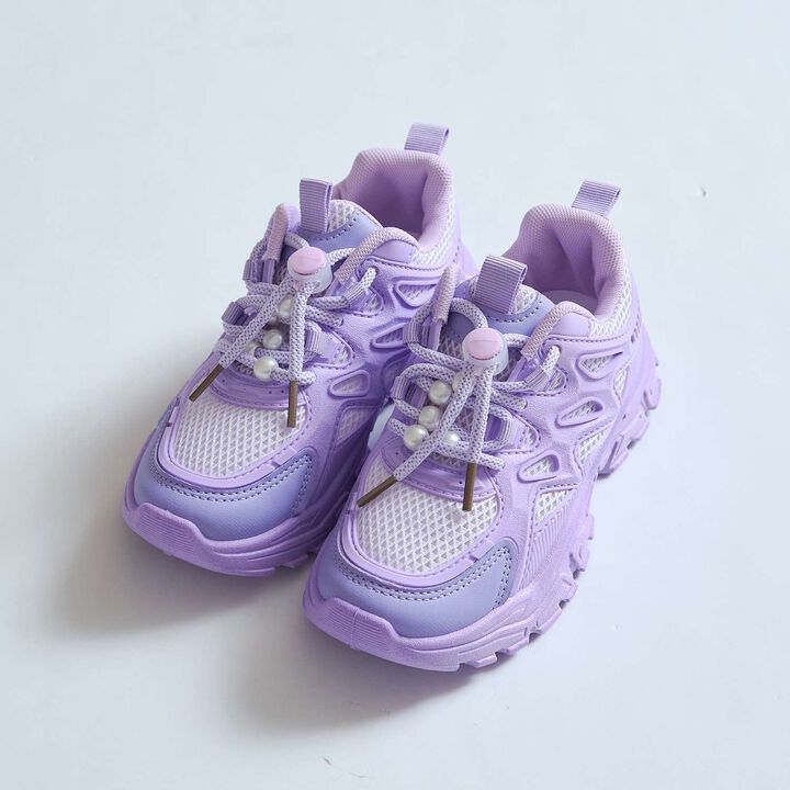 Pearl-Embellished Sneakers,Lavender, medium image number 9