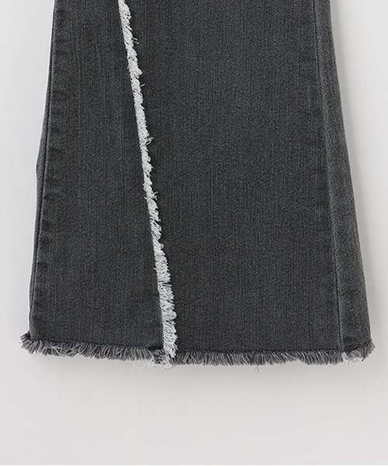 Fringe Denim Flare Pants,Light blue, large image number 3