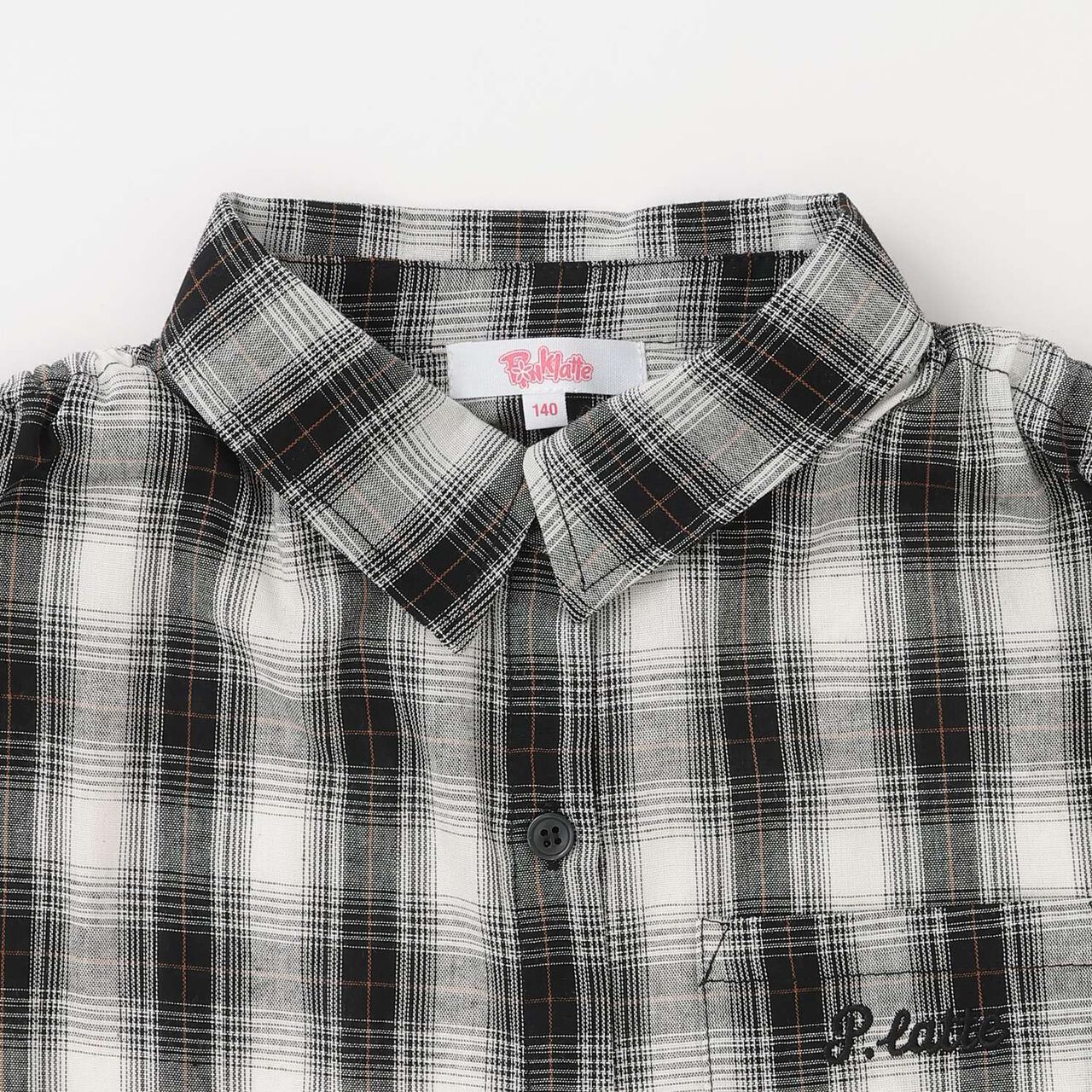 [3WAY] Checkered Shirt with Sleeve Drawstring + Tank Top Set,Black, large image number 3
