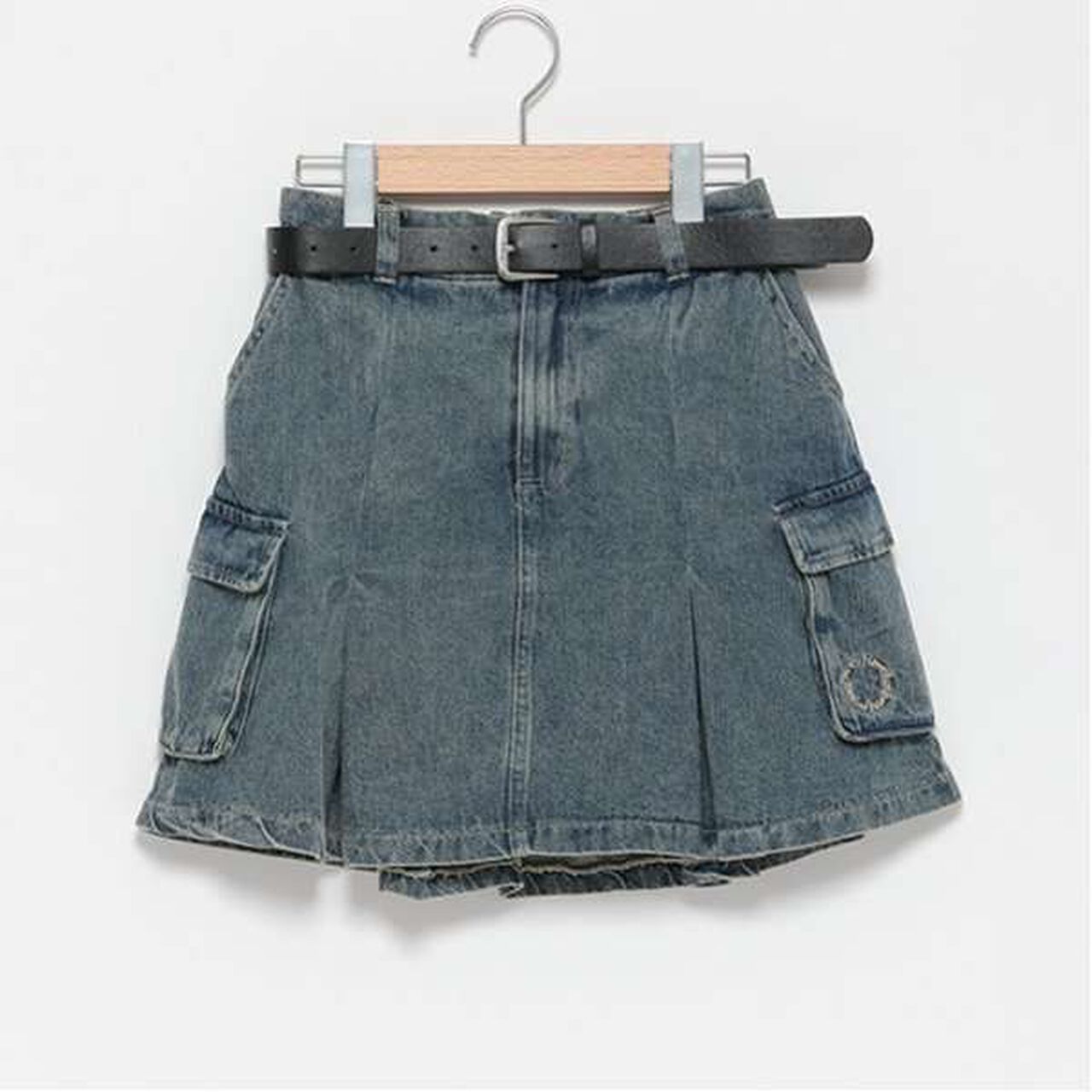 LTXC - Belted Cargo Box Skirt Shorts,Black, large image number 20