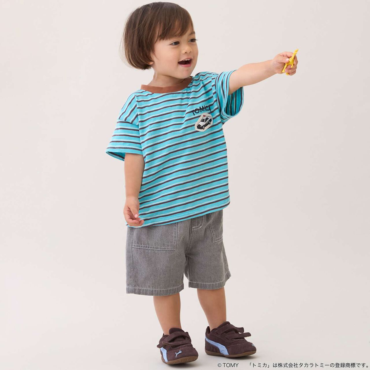 [TOMICA / Cool Touch] Multi-Stripe Short Sleeve T-Shirt,Orange, large image number 4