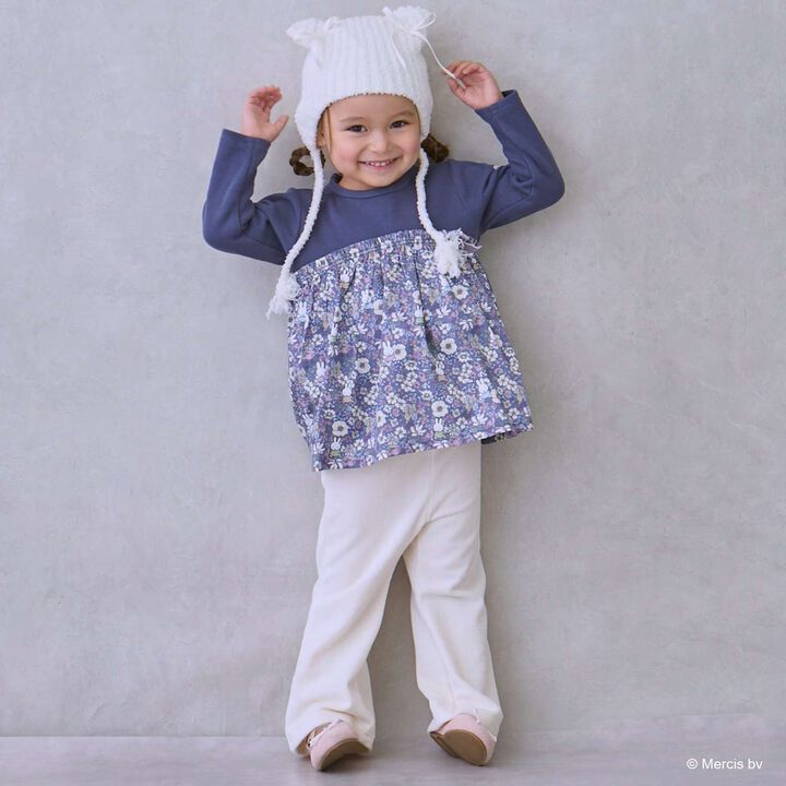 [Miffy] Floral Pattern Docking Tunic,Navy, medium image number 2