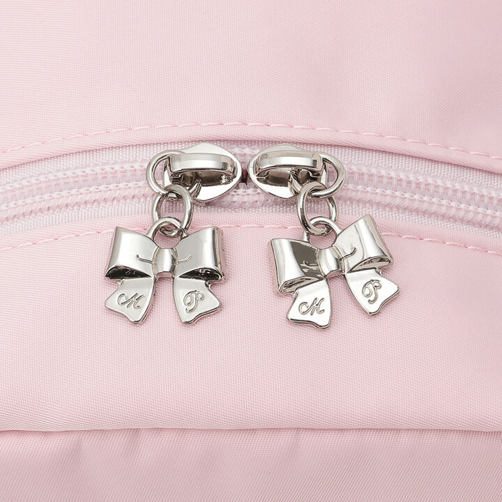 Ribbon Embroidered Backpack, Approx. 8L [Water-Repellent Finish],Light pink, medium image number 2
