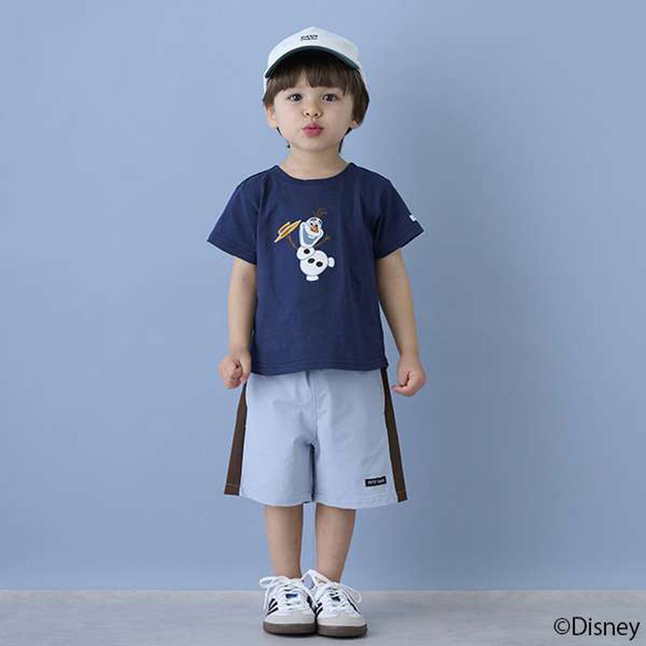 [Disney] Olaf Appliqué T-Shirt,Black, large image number 7