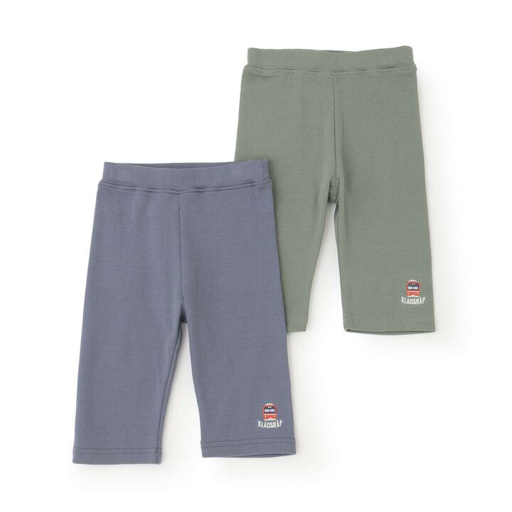 Car One-Point Embroidery 6/10 Length Leggings,Blue gray, medium image number 9