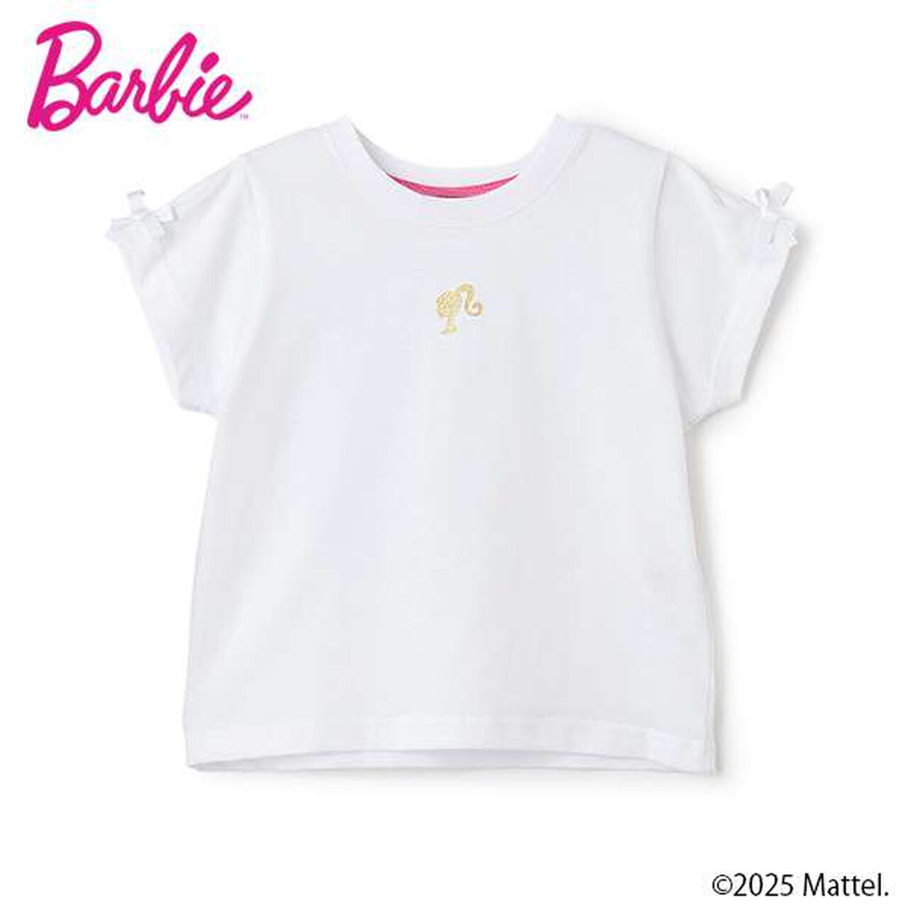 [Barbie] Sleeve Tuck T-Shirt,White, large image number 14