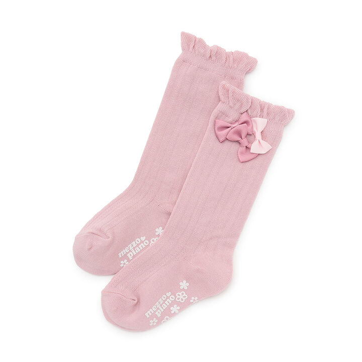 Knee-High Socks with Ribbon [Made in Japan],, medium