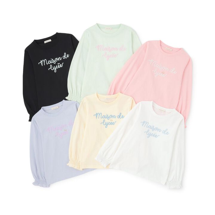 [Quick-Dry UV Non-Crumbling] Muteki T Logo Embroidery Shirred Sleeve Top,Yellow green, medium image number 13