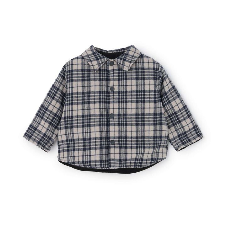 [Reversible] Check Quilted Jacket,Brown, medium image number 5