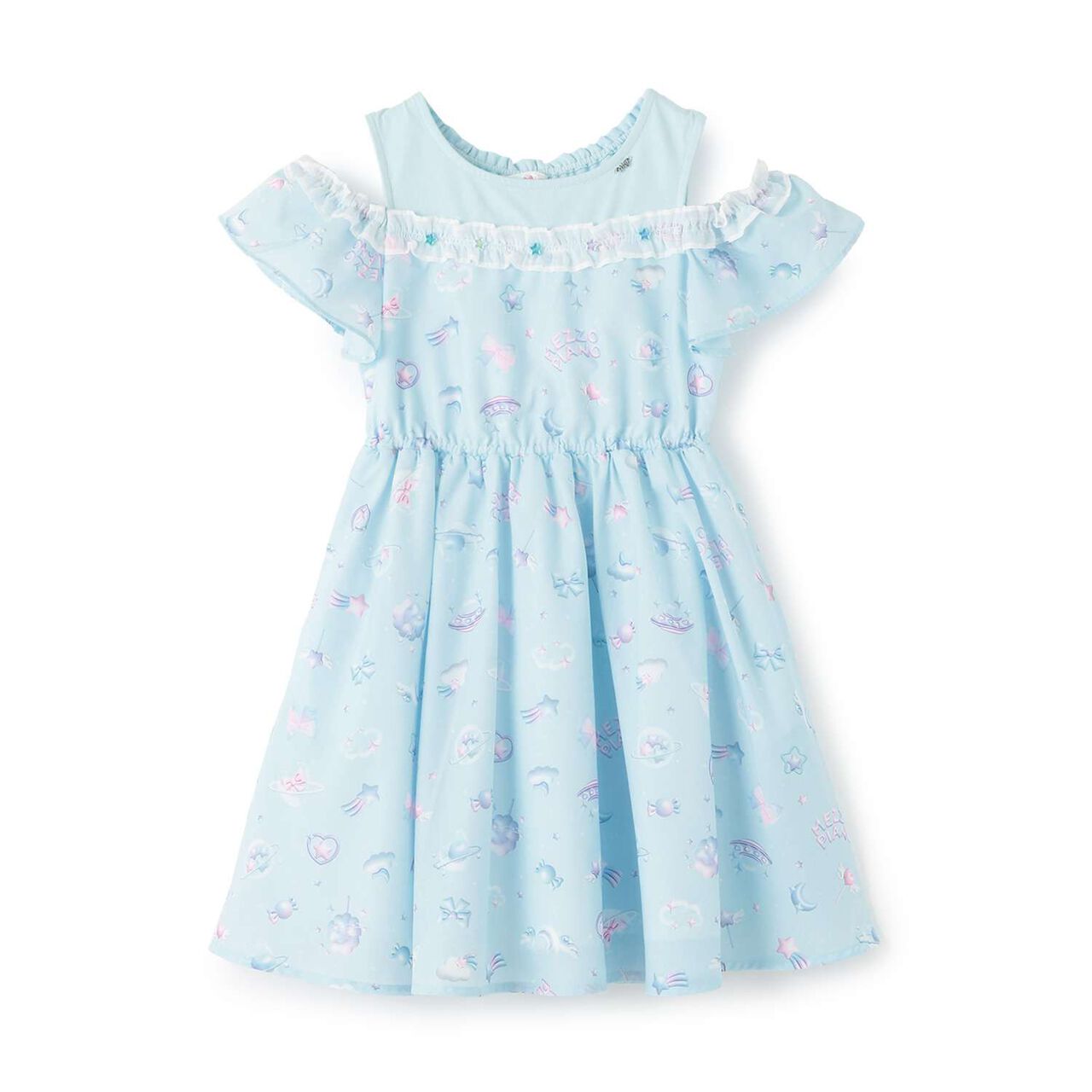 Planet Pattern Docking Dress,Mint, large image number 0