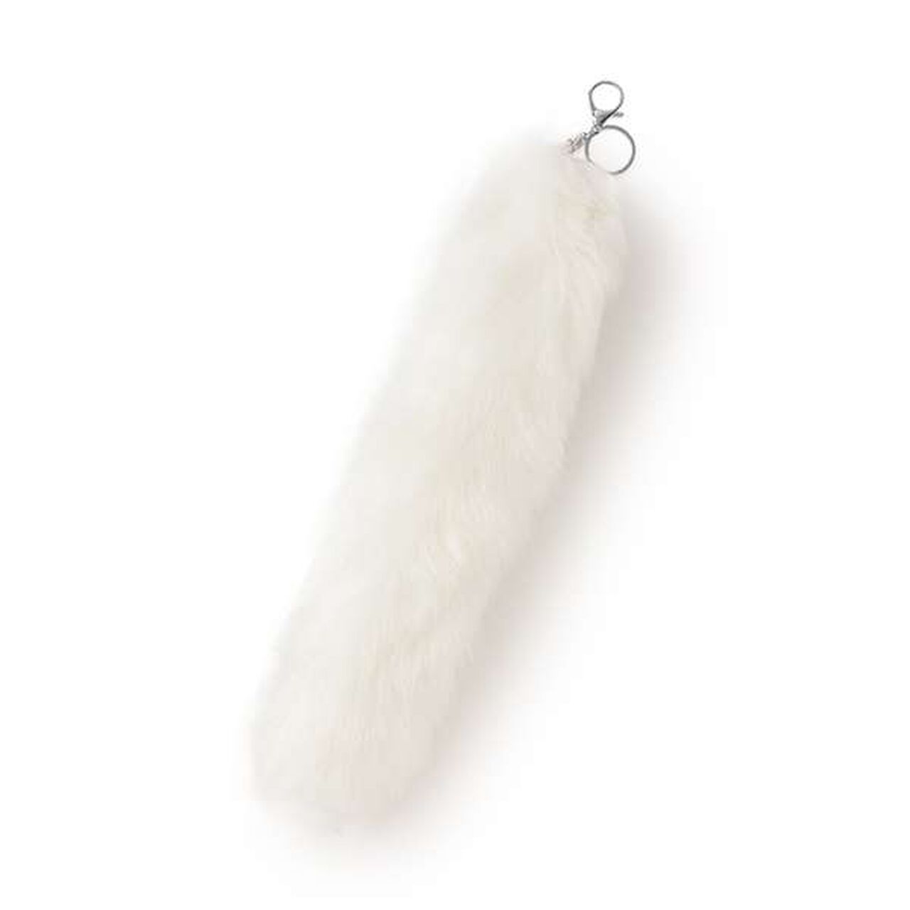 Faux Fur Tail Charm,White, large image number 0