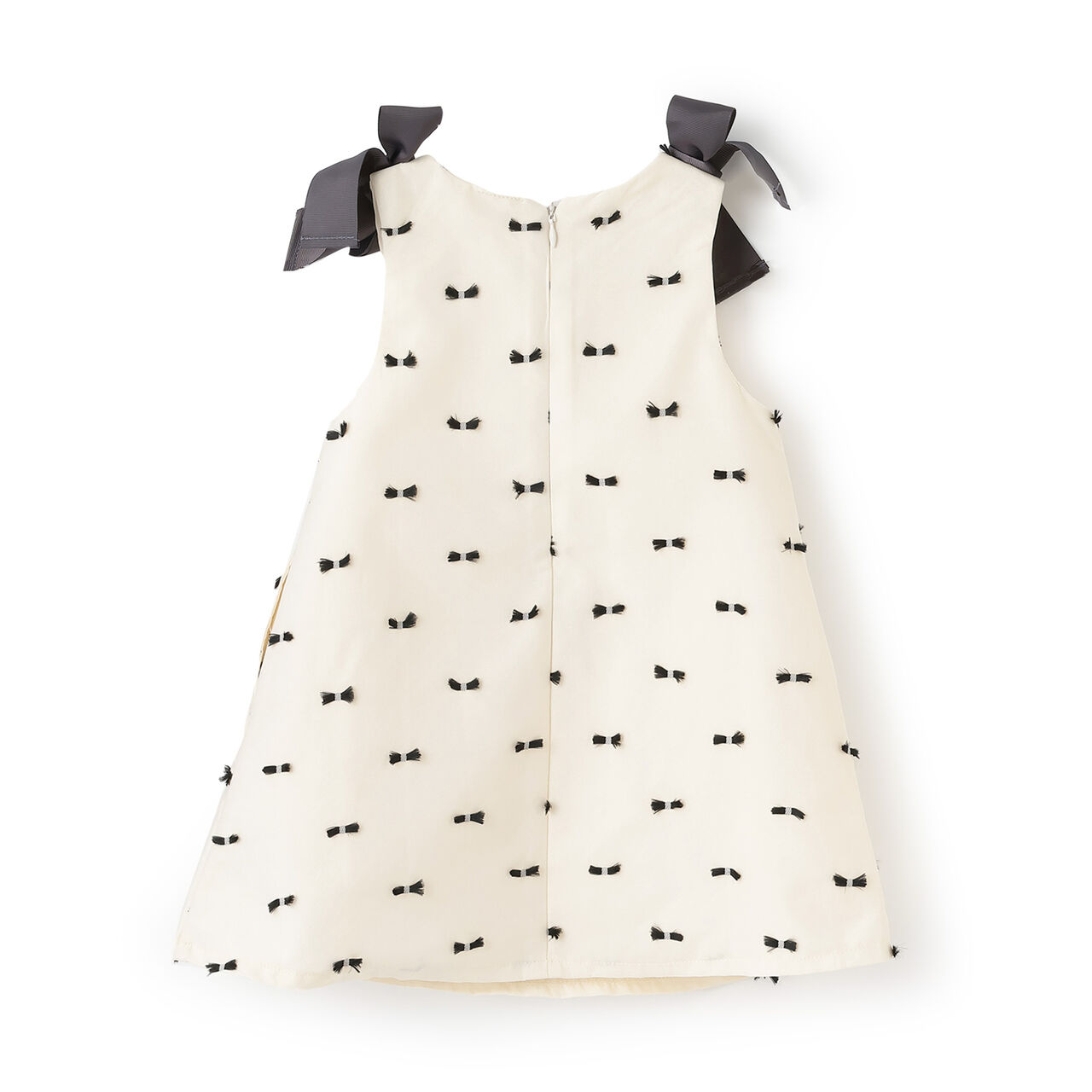 Link Shoulder Ribbon Jumper Skirt,Navy, large image number 10